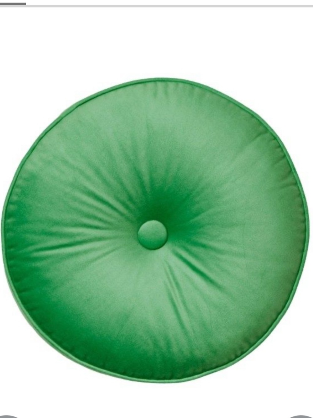 Green Velvet Round Throw Pillow